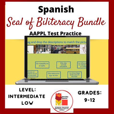 spanish seal of biliteracy 2018 test california|avant sample test spanish.